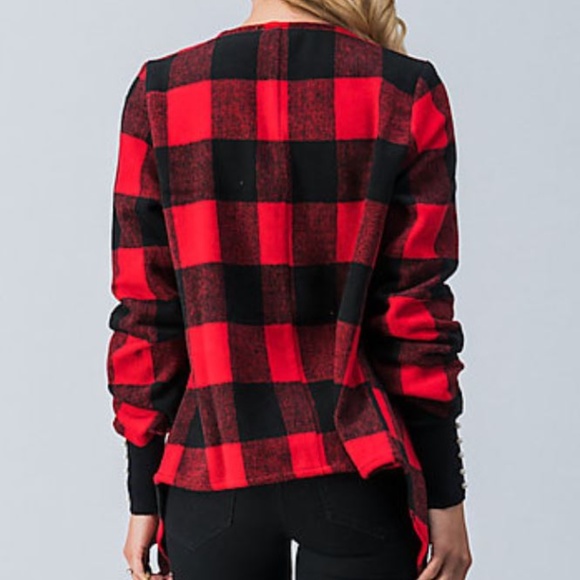 Red and Black Plaid Jacket - Picture 2 of 3